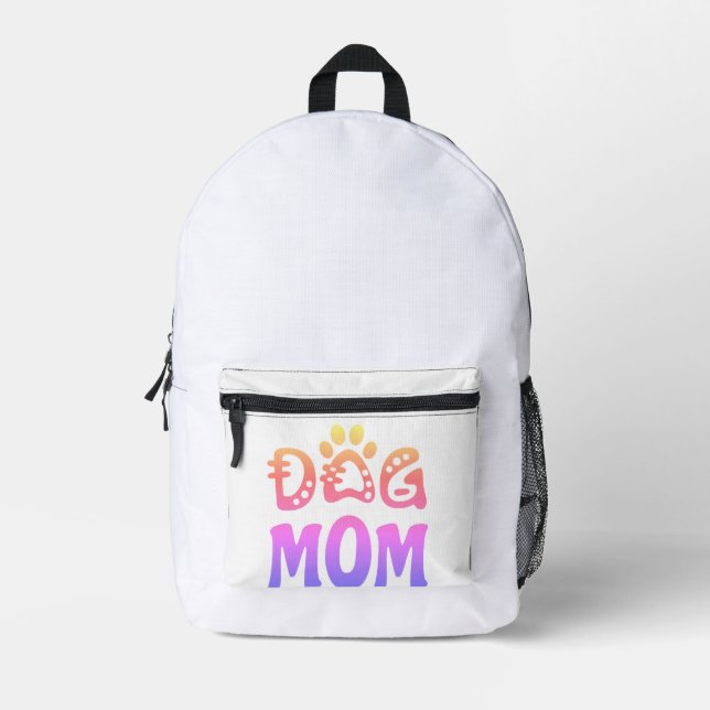 Dog Mum Printed Backpack (Front)