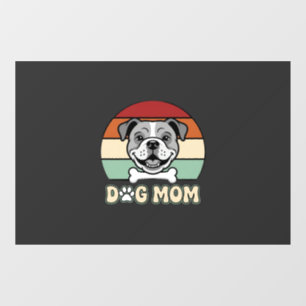 Dog Mum Retro Bulldog Vector