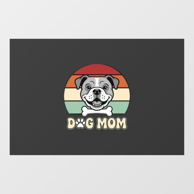Dog Mum Retro Bulldog Vector (Sheet)