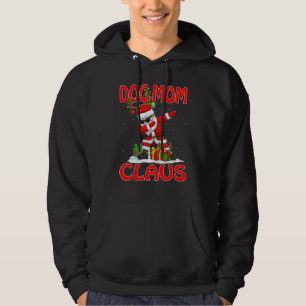 Dog Mum Santa Claus Christmas Matching Costume Hoodie