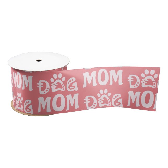 Dog Mum Satin Ribbon (Spool)