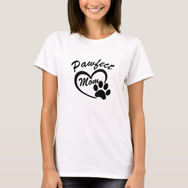 Dog Mum Shirt - Custom Paw Print Mother’s Day Tee (Front)