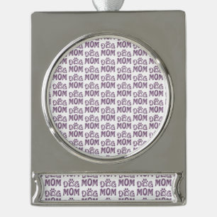 Dog Mum Silver Plated Banner Ornament