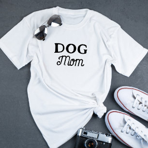 Dog Mum   Simple Cute Retro Script Pet Owner T-Shirt
