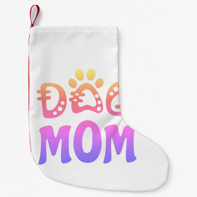 Dog Mum Small Christmas Stocking (Front)