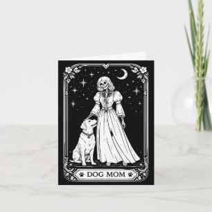 Dog mum tarot card skeleton witch funny spooky