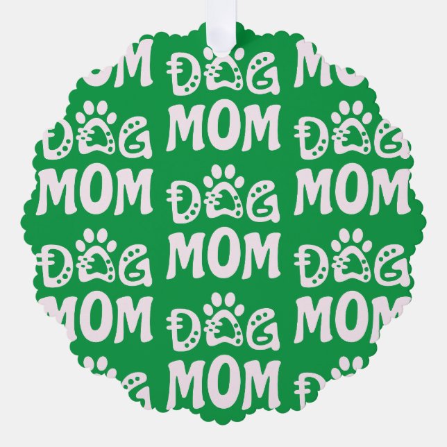 Dog Mum Tree Decoration Card (Front)