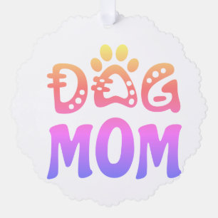 Dog Mum Tree Decoration Card