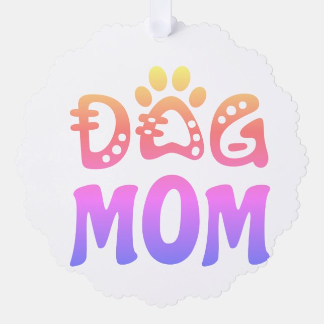 Dog Mum Tree Decoration Card (Front)