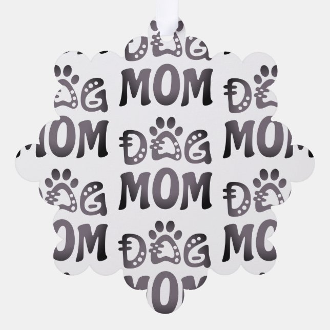 Dog Mum Tree Decoration Card (Back)