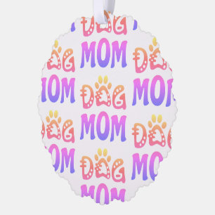 Dog Mum Tree Decoration Card