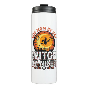 Dog Mum Witch By Night Vintage Halloween Shirt_1 Thermal Tumbler