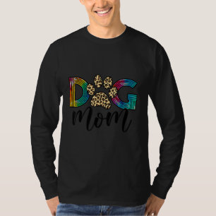 Dog Mum With A Dog Footprint Funny Graphic Dog T-Shirt