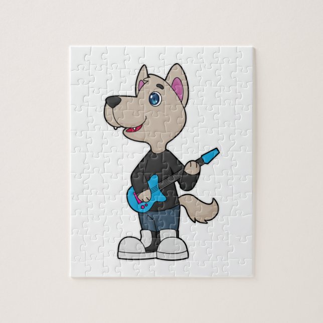Dog Musician Guitar Music Jigsaw Puzzle (Vertical)