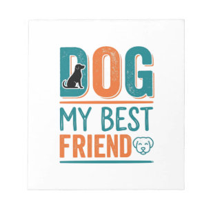 Dog My Best Friend Vintage Dog Lover Shirt Design_ Notepad