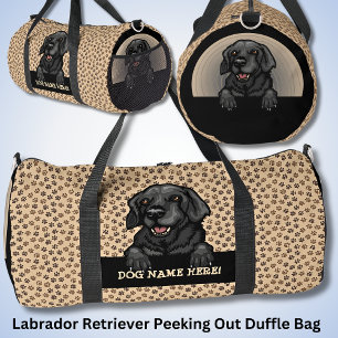Dog Name or Your Name, Labrador Retriever + Paws Duffle Bag