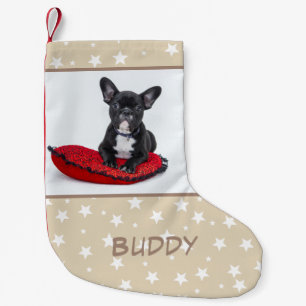 Dog Name Photo Personalised Bulldog Puppy Small Christmas Stocking