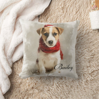Dog Name Throw Pillow – Personalized Dog Artwork