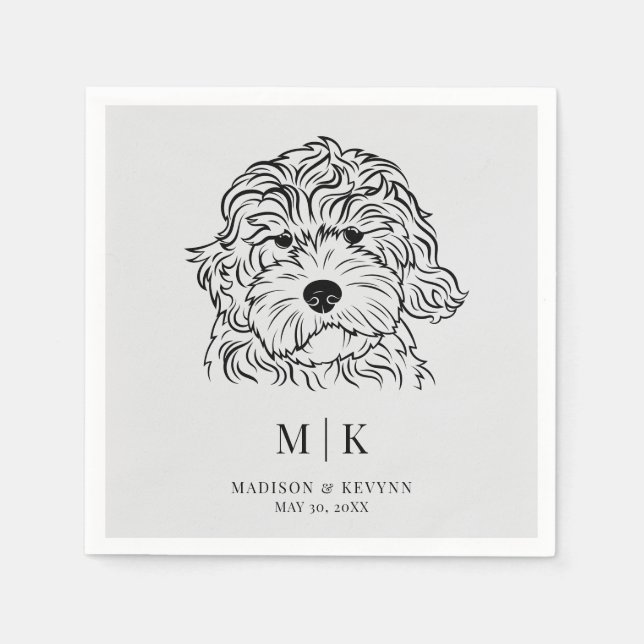 Dog Napkins Wedding (Front)