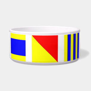 Dog Nautical Flag Bowl