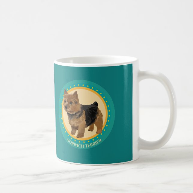 Dog norwich terrier coffee mug (Right)