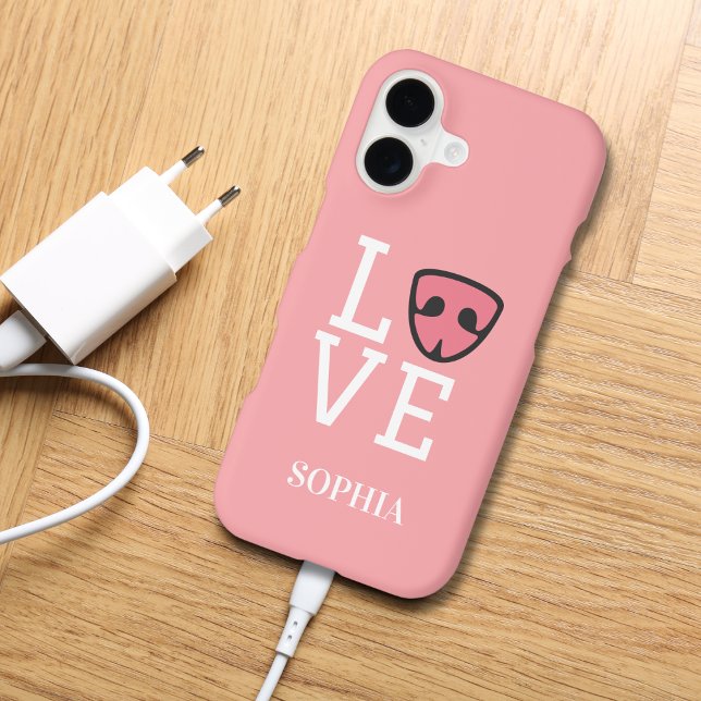 Dog nose Love typography Pink Personalise (Creator Uploaded)