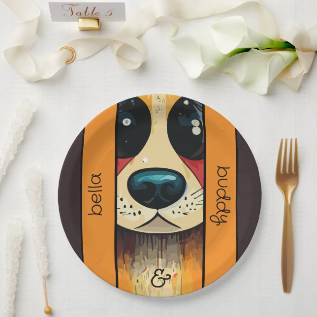 Dog Nose Paper Plate (Wedding)