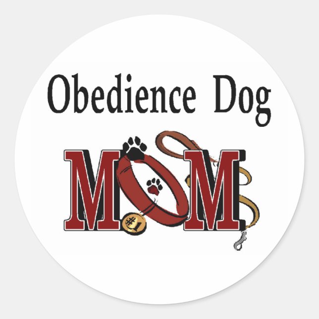 Dog Obedience Mum Gifts Classic Round Sticker (Front)