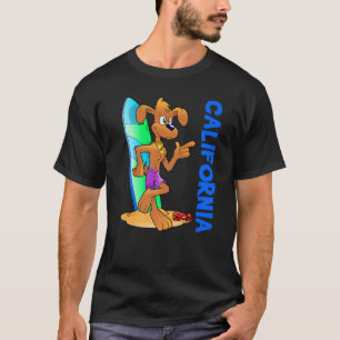 Dog Ocean Wave Surfboard Children's Beach Premium T-Shirt