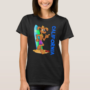 Dog Ocean Wave Surfboard Children's Beach Premium T-Shirt
