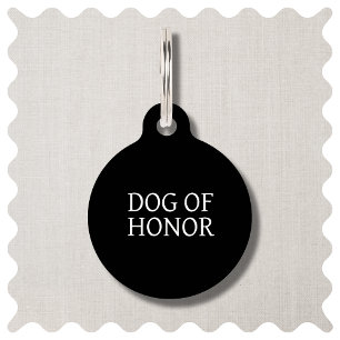 Dog of Honour and Best Dog Wedding Pet ID Tag