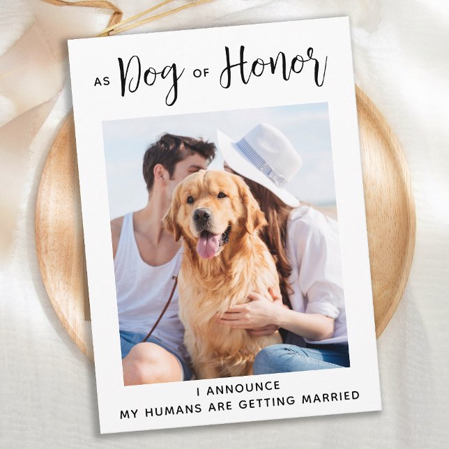 Dog of Honour Pet Wedding Dog Save The Date (Creator Uploaded)