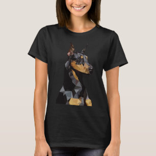 Dog Of The World Polygon Art Doberman Of Germany T-Shirt