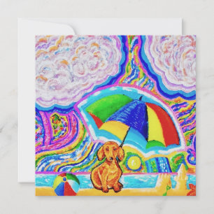 Dog on A Beach Greeting Card