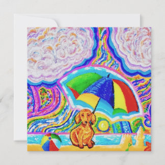 Dog on A Beach Greeting Card