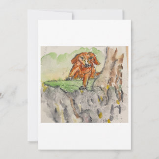 Dog on a Hill Greeting Card