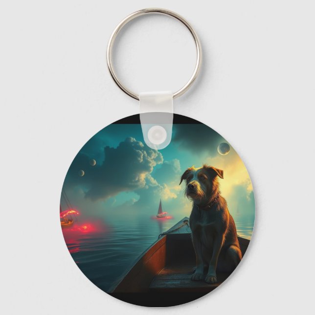 Dog on boat key ring (Front)