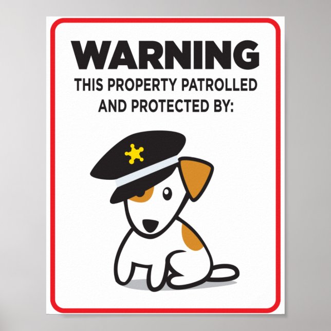 dog on guard sign (Front)