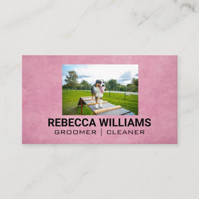 Dog on Obstacle Course Business Card (Front)