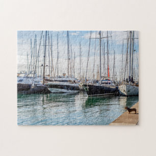 Dog on Paseo maritimo - Palma de Mallorca, Spain Jigsaw Puzzle