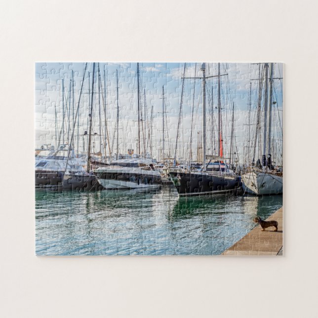 Dog on Paseo maritimo - Palma de Mallorca, Spain Jigsaw Puzzle (Horizontal)