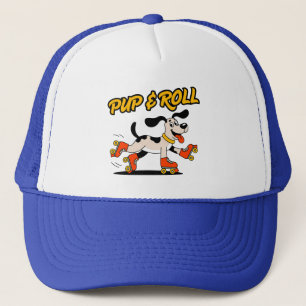 Dog On Roller Skates Pup & Roll Trucker Hat