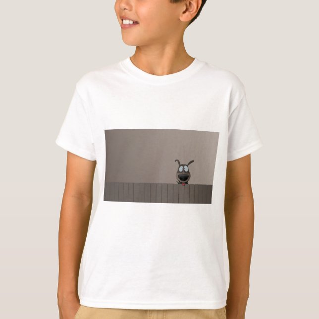 Dog on the fence T-Shirt (Front)