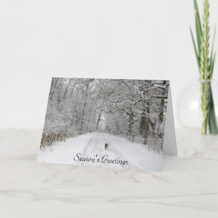 Dog On the Trail Season's Greeting Card
