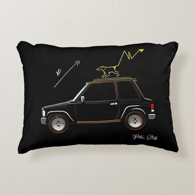 Dog on Wall Street  Decorative Cushion (Front)