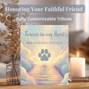 Dog or Cat Rainbow Bridge Memorial Plaque