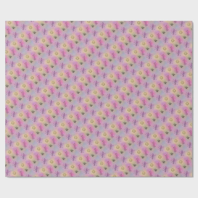 Dog or Puppy Party Wrapping Paper (Flat)