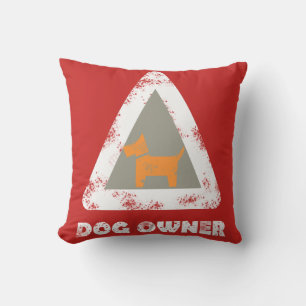 Dog Owner Funky Throw Pillow