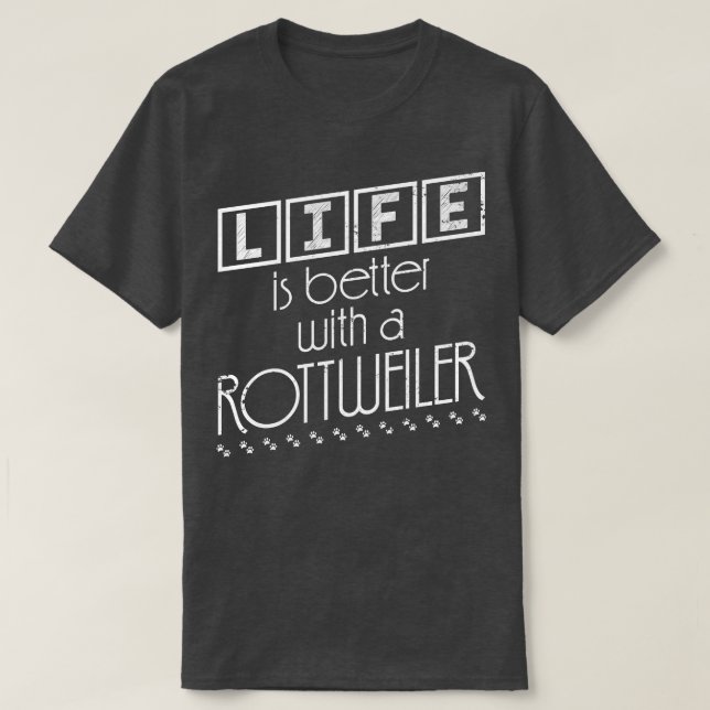 Dog Owner Gift Love Dogs Rottweiler T-Shirt (Design Front)