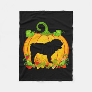 Dog Owner Halloween Costume English Bulldog Fleece Blanket